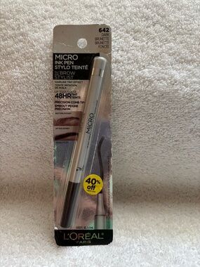 New L’Oréal Micro ink pen by brow stylist shade 642 dark brunette.
